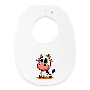 Vache - Bavoir bébé bio - blanc - Devant