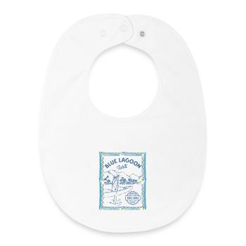 Blue Lagoon Tahiti Surf Art Bora Bora - Baby Organic Bib - white - Front