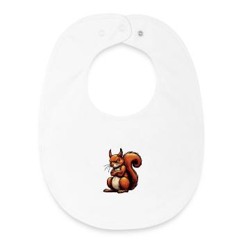 Talk to the Paw Eichhörnchen Eichhorn Nagetier - Baby Organic Lätzchen - Weiß - Vorne