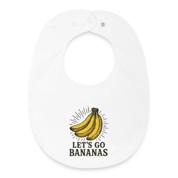 Bananen Lets Go Bananen - Baby Organic Lätzchen - Weiß - Vorne