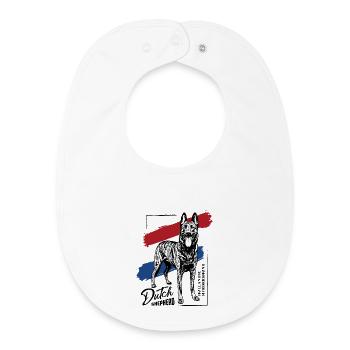 Berger hollandais - Dutchie - Bavoir bébé bio - blanc - Devant