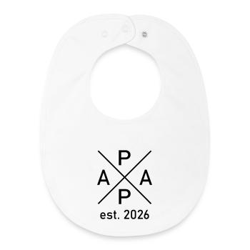 Papa Est. 2026 - Baby Organic Bib - white - Front
