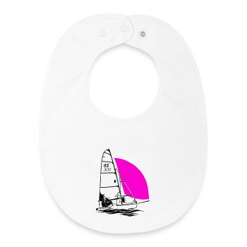 RS 500 Régate de dériveurs à voile voile de couleur - Bavoir bébé bio - blanc - Devant