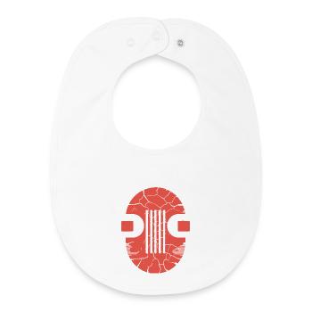Cracked Orb Glyph - Baby Organic Bib - white - Front