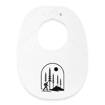 Nächtliche Wanderung im Wald Fans geschenkidee - Baby Organic Lätzchen - Weiß - Vorne