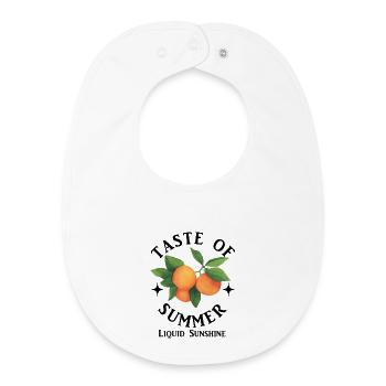 Zitrus Aquarel Orangenzweig - Baby Organic Lätzchen - Weiß - Vorne