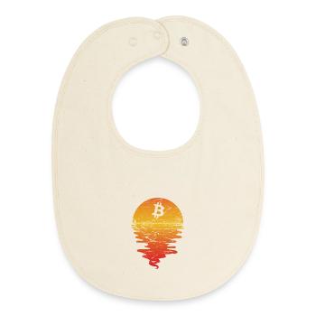 21 million Bitcoins - value rises infinitely - Baby Organic Bib - soft Ecru - Front