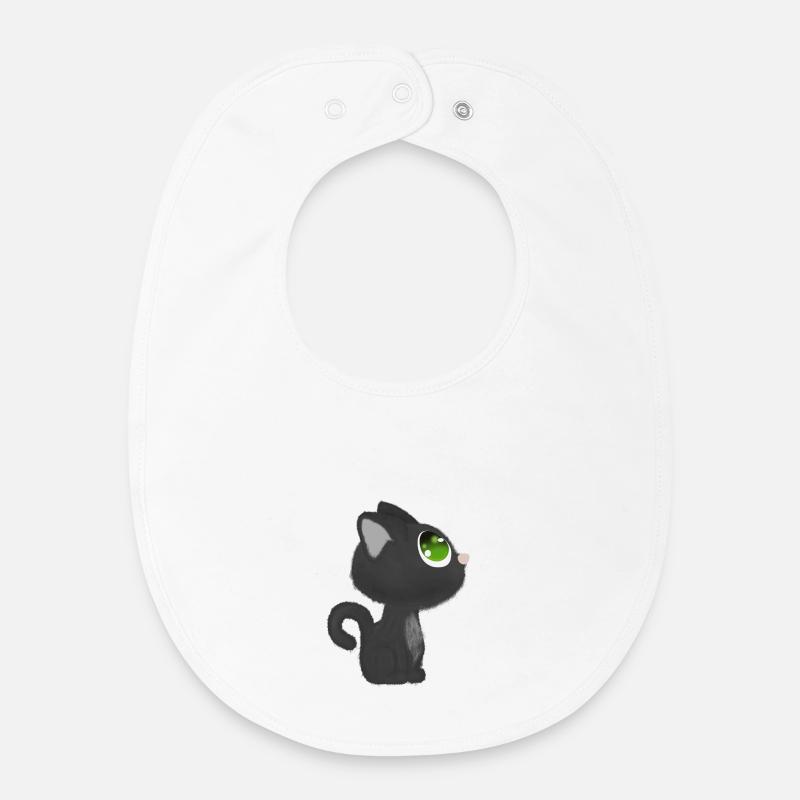 Chat - Bavoir bébé bio - blanc