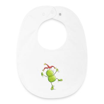 Karneval Frosch - Baby Organic Lätzchen - Weiß - Vorne