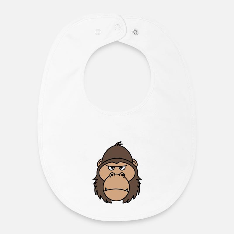 Gorilla - Baby Organic Lätzchen - Weiß