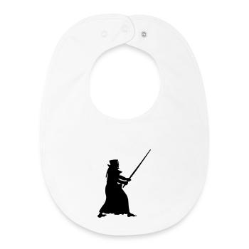 Kendo - Bavoir bébé bio - blanc - Devant