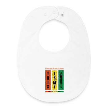 Le reggae est ma façon – TypoBlock - Bavoir bébé bio - blanc - Devant