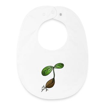 Keimung! Von Pousse2Bamboo ! - Baby Organic Lätzchen - Weiß - Vorne
