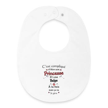 Belgian Princess - Baby Organic Bib - white - Front