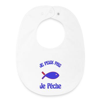 SARDINE. FISH. APRIL FOOL. I CAN'T - Baby Organic Bib - white - Front