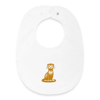 Intrepid mongoose - Baby Organic Bib - white - Front