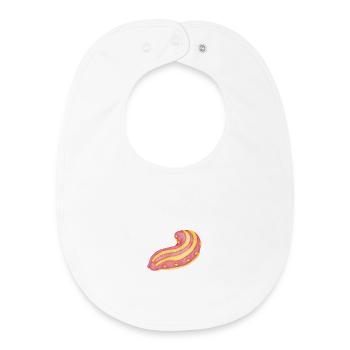 Curious sea cucumber - Baby Organic Bib - white - Front