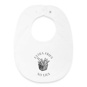 Extra Fries, No Lies - Baby Organic Lätzchen - Weiß - Vorne