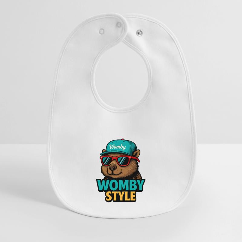 Castor style Womby avec lunettes de soleil Bavoir bébé bio