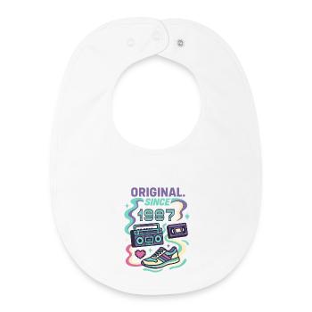 Original since 1987 - Geburtsjahr 1987 - Baby Organic Lätzchen - Weiß - Vorne