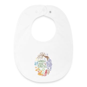 Hänsel und Gretel Hexenhaus Vintage - Baby Organic Lätzchen - Weiß - Vorne