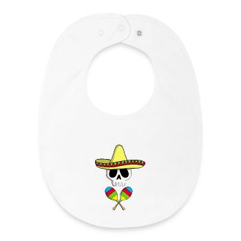 Crâne mexicain - Bavoir bébé bio - blanc - Devant