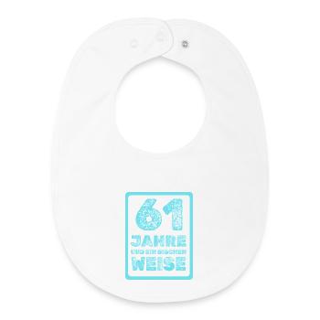 Weisheit 61 - Baby Organic Lätzchen - Weiß - Vorne