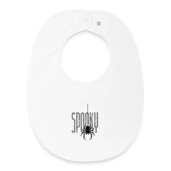 Spooky Halloween Spinnennetz - Baby Organic Lätzchen - Weiß - Vorne