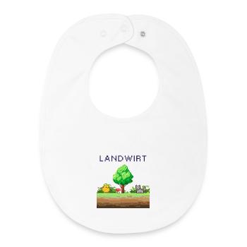 Landwirt Pixelwelt Ländliche Szene - Baby Organic Lätzchen - Weiß - Vorne