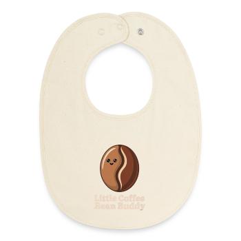 Coffee bean - Baby Organic Bib - soft Ecru - Front
