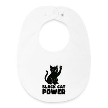 Katzenkraft - Baby Organic Lätzchen - Weiß - Vorne