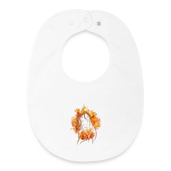 Cheval de Feu - Porte ta puissance vers l’extérieur - Bavoir bébé bio - blanc - Devant