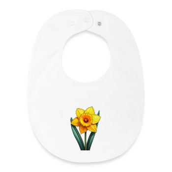 Daffodil / Daffodil - Baby Organic Bib - white - Front