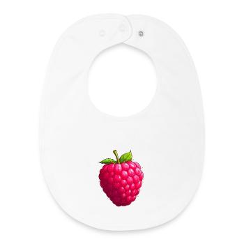 Himbeere - Baby Organic Lätzchen - Weiß - Vorne