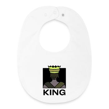 king - Baby Organic Bib - white - Front