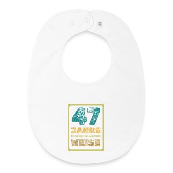 Weisheit 47 - Baby Organic Lätzchen - Weiß - Vorne