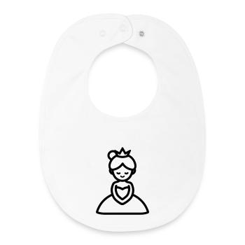 princess - Baby Organic Bib - white - Front