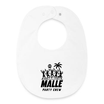 Malle Party Crew Urlaub - Baby Organic Lätzchen - Weiß - Vorne