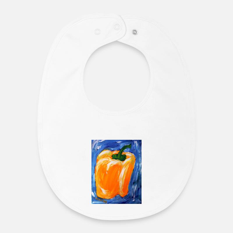 Le poivre orange dans l’expressionnisme - Bavoir bébé bio - blanc