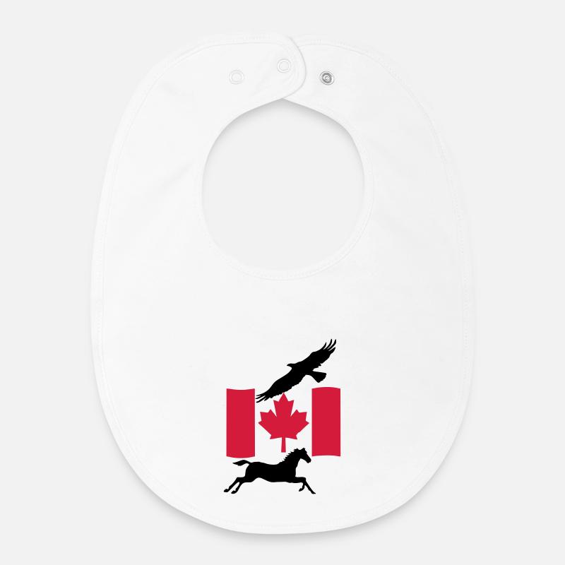 Liberté au Canada Don du Canada - Bavoir bébé bio - blanc
