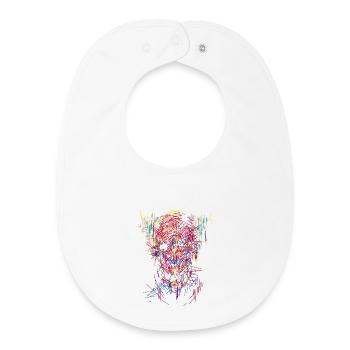 Halloween devil / Abstract - Baby Organic Bib - white - Front