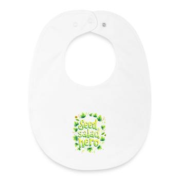 VOM SAMEN ZUM SALATHELDEN - Baby Organic Lätzchen - Weiß - Vorne