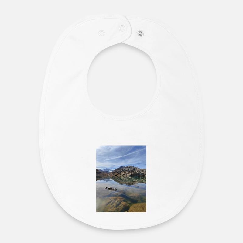 Lac Bramant - Bavoir bébé bio - blanc