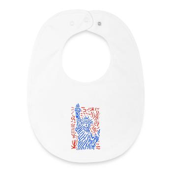 Lady liberty - Baby Organic Bib - white - Front