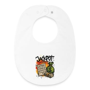 Graffiti Art Jackpot Lottery - Baby Organic Bib - white - Front