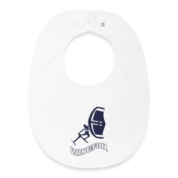 Windfoil Surfer Silhouette - Baby Organic Lätzchen - Weiß - Vorne