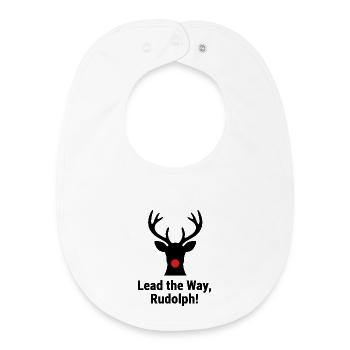 Lead the Way, Rudolph! - Baby Organic Lätzchen - Weiß - Vorne