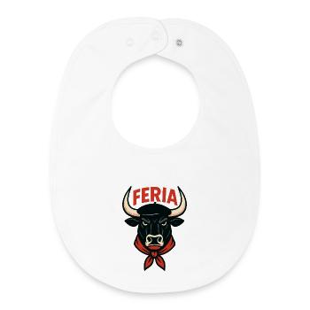 Feria – Baskenland – Stier - Baby Organic Lätzchen - Weiß - Vorne