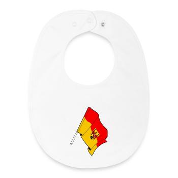 Drapeau du Burgenland, Autriche - Bavoir bébé bio - blanc - Devant