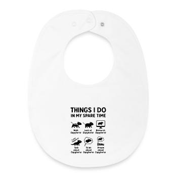 Lustiger Capybara Spruch Freizeit Hobby Haustier - Baby Organic Lätzchen - Weiß - Vorne